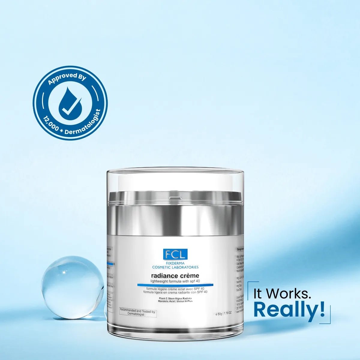 FCL Radiance Creme Lightweight Formula with SPF 40